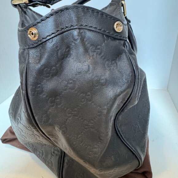 Gucci Black Guccissima Leather Medium Sukey Tote Bag - Picture 9 of 13